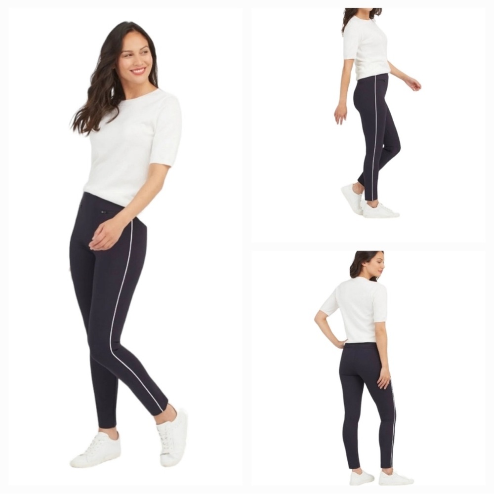 SPANX The Perfect Pant Ankle Piped Skinny Black 1X - Picture 2 of 7